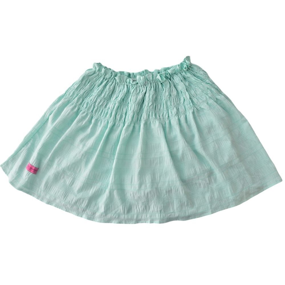 Simply Southern -1911 Elastic Waist Lined Layered Skort Aqua Green Size Medium